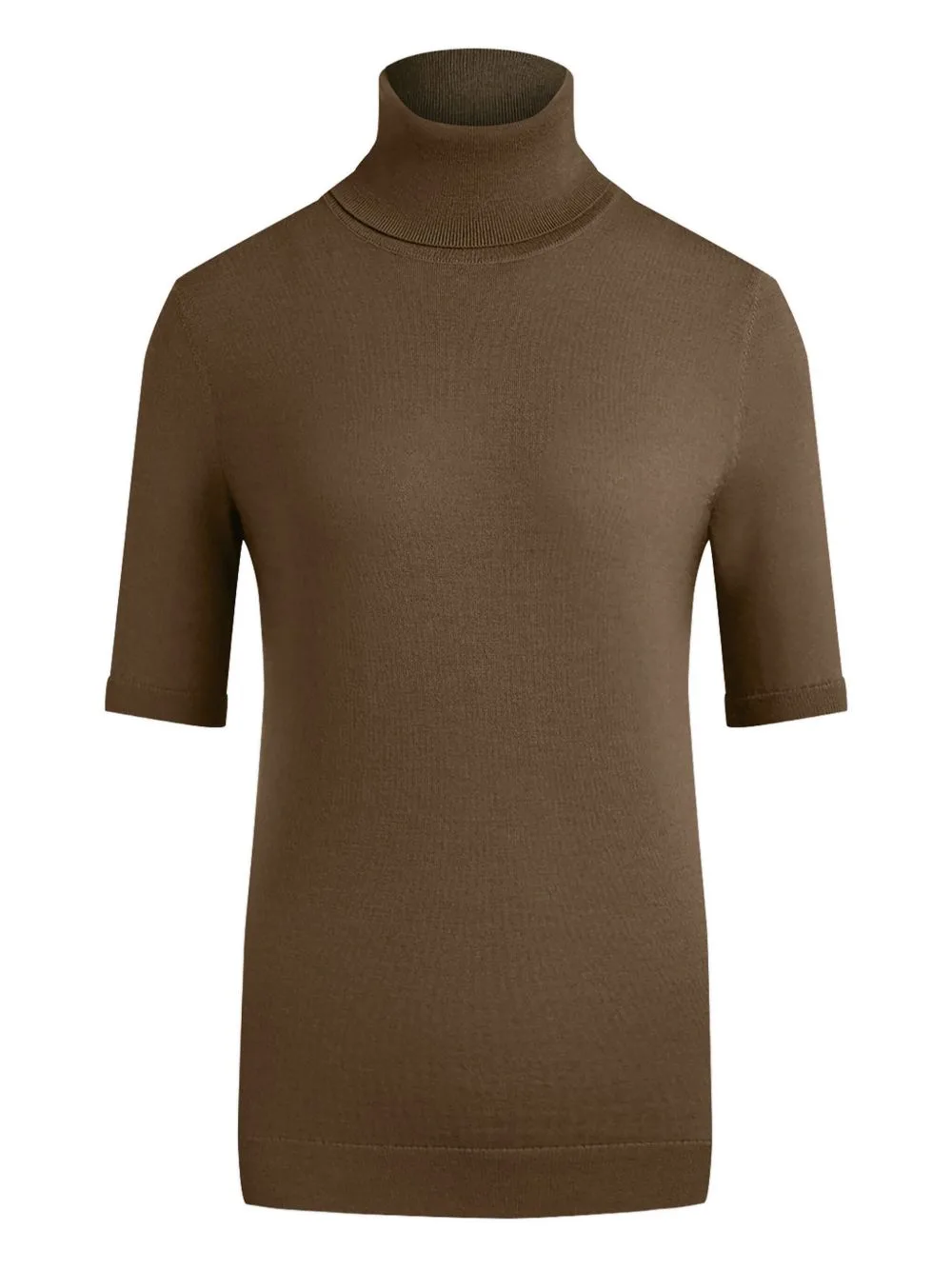 Short-Sleeve Merino Turtleneck Top by 12 STOREEZ