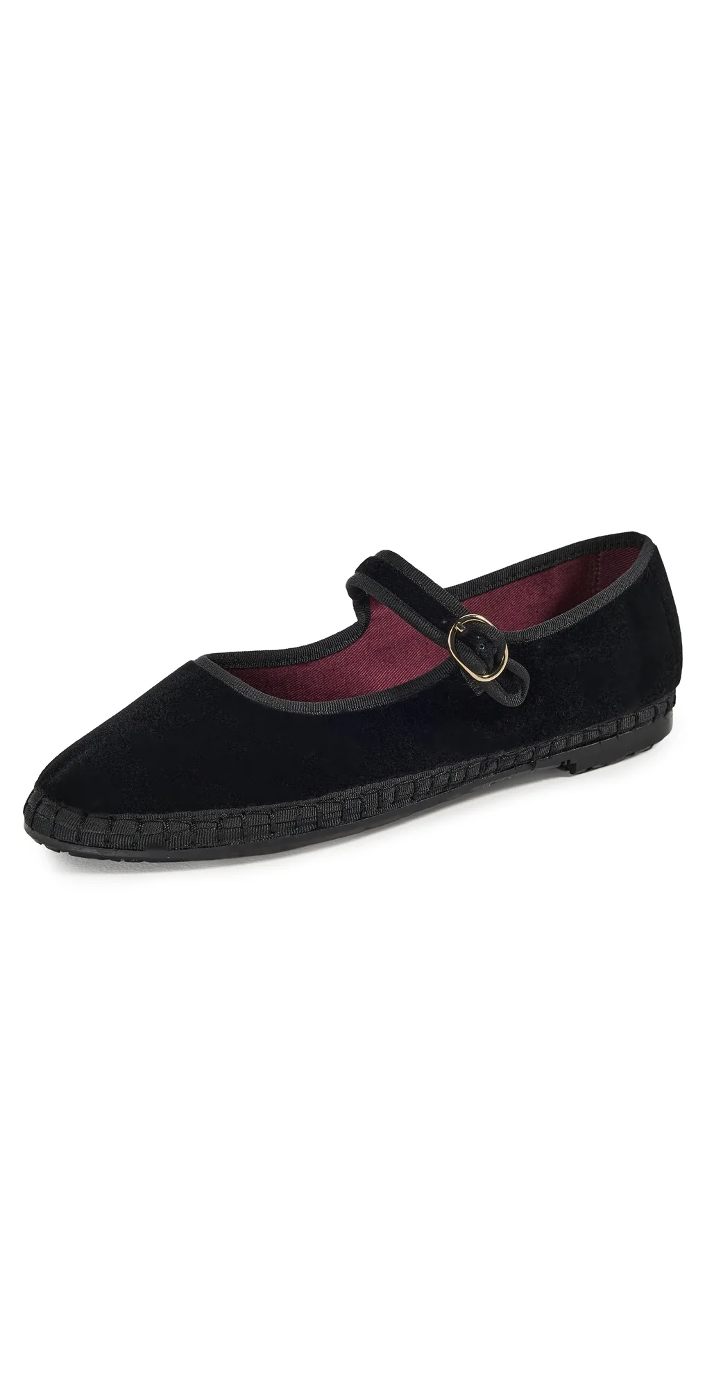Velvet Mary Jane Flats
