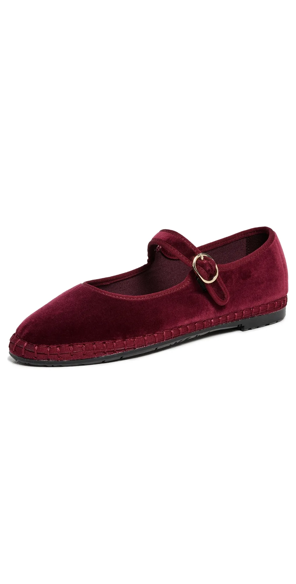 Velvet Mary Jane Flats