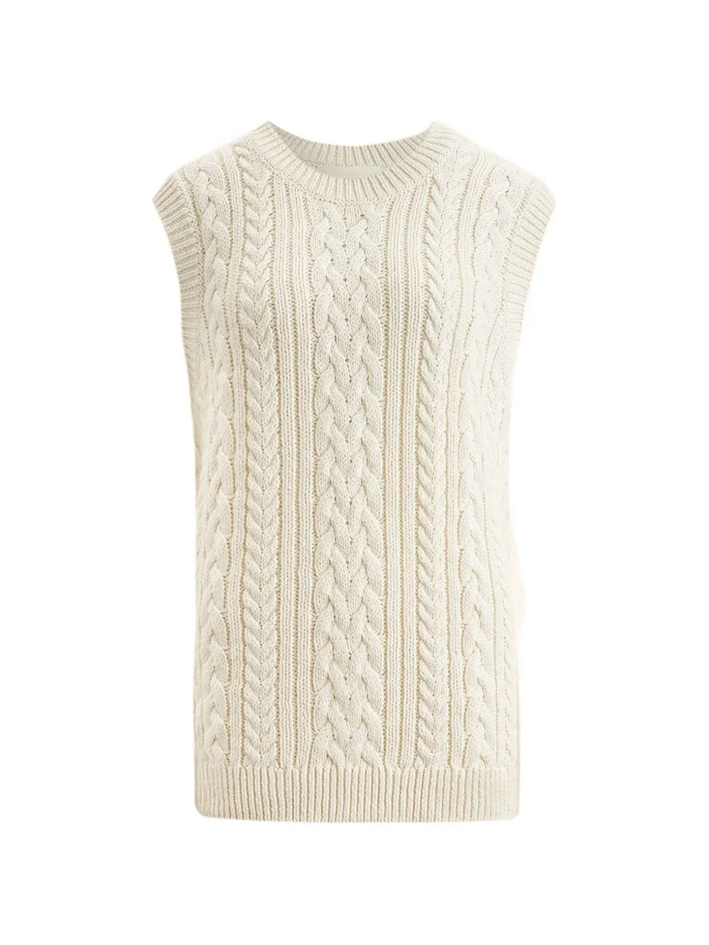 Harvest Cable-Knit Vest by 12 STOREEZ