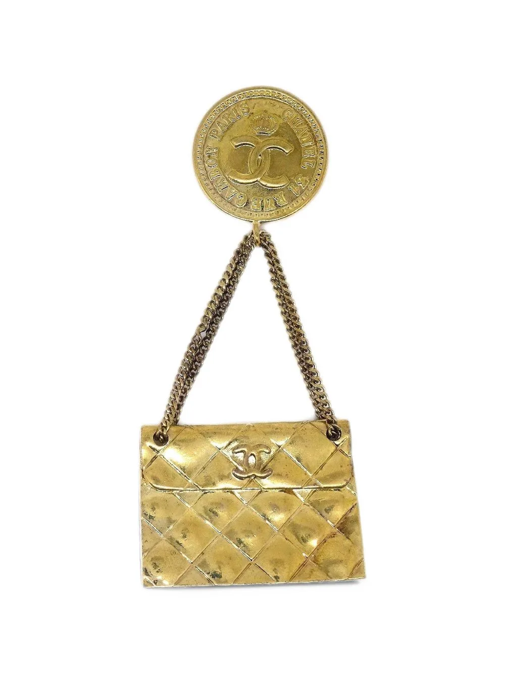 Quilted CC Brooch by CHANEL Pre-Owned