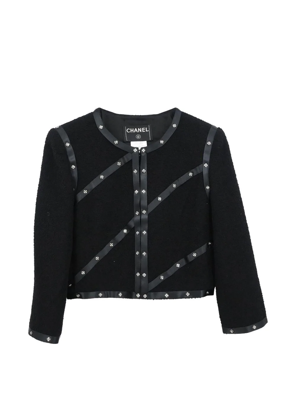 2003 Collarless Ribbon Jacket by CHANEL Pre-Owned