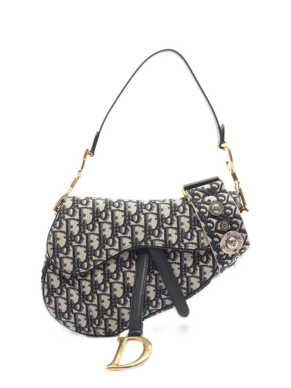 2010s Saddle Oblique Shoulder Bag by Christian Dior Pre-Owned