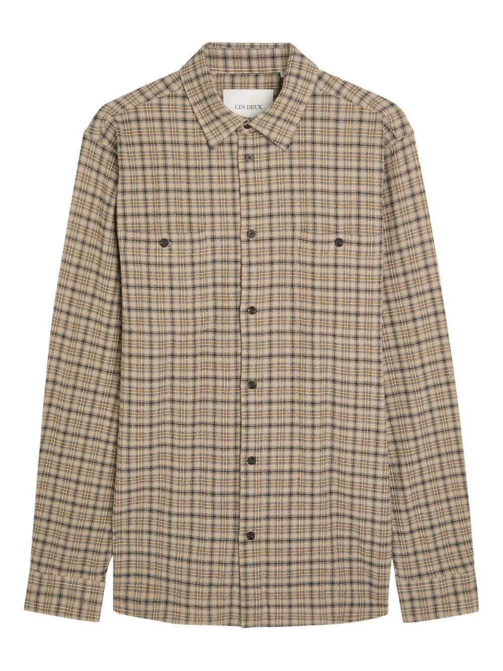 Checked Chest-Pocket Shirt by Les Deux