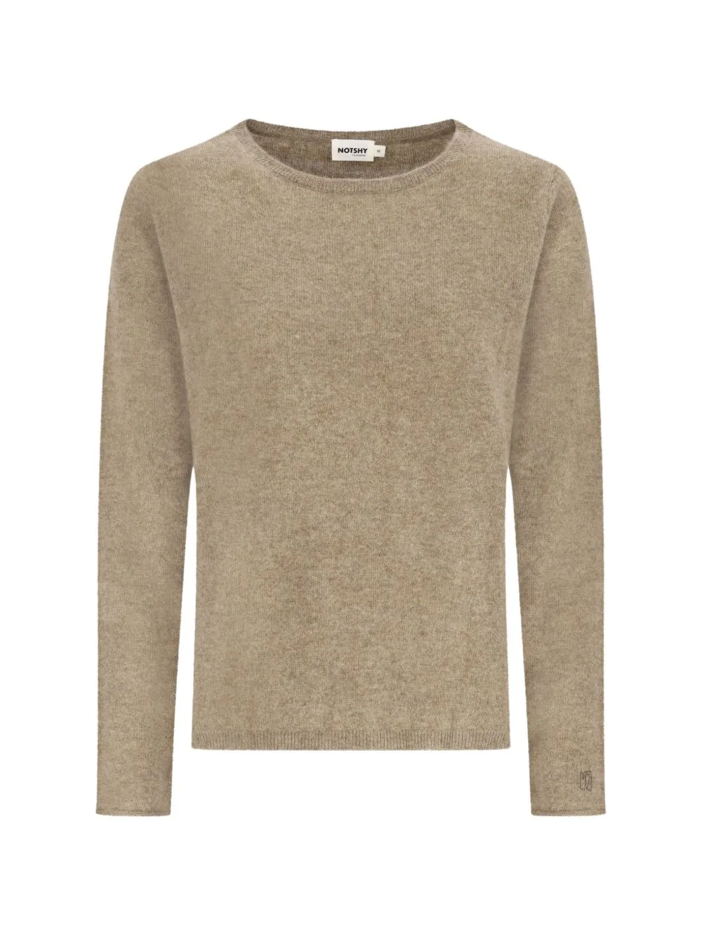 Becka Crew-Neck Fine-Knit Top by NOTSHY
