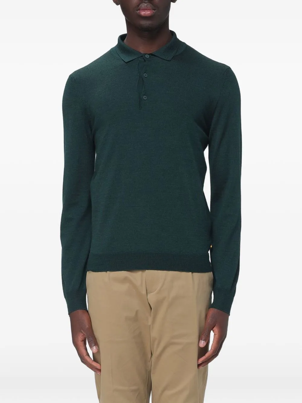 Rey Wool Silk Polo-Collar Sweater by K-Way
