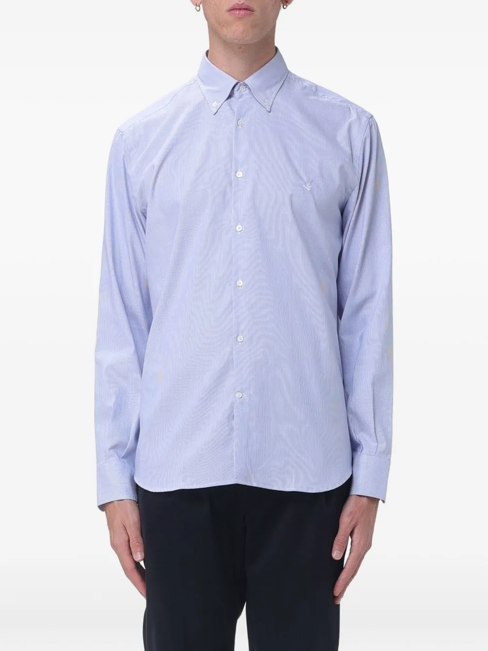 Striped Cotton Shirt by BROOKSFIELD
