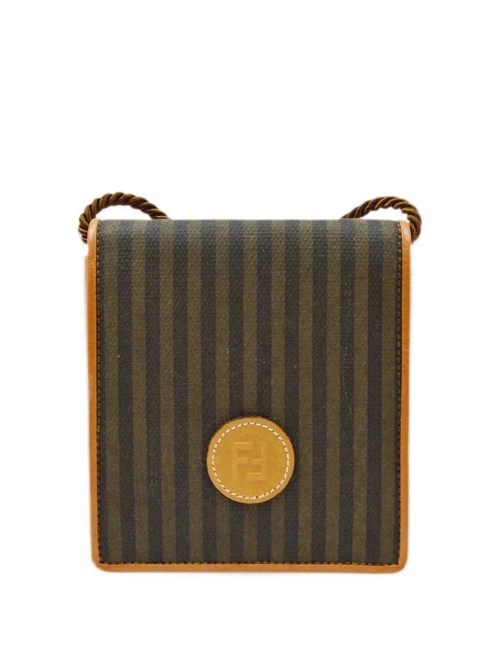 1970s Pequin-Pattern Mini Bag by Fendi Pre-Owned