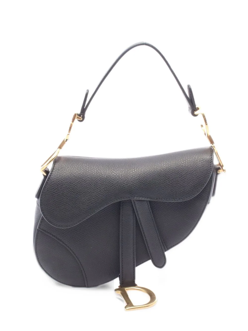 2010s Saddle Leather Handbag by Christian Dior Pre-Owned