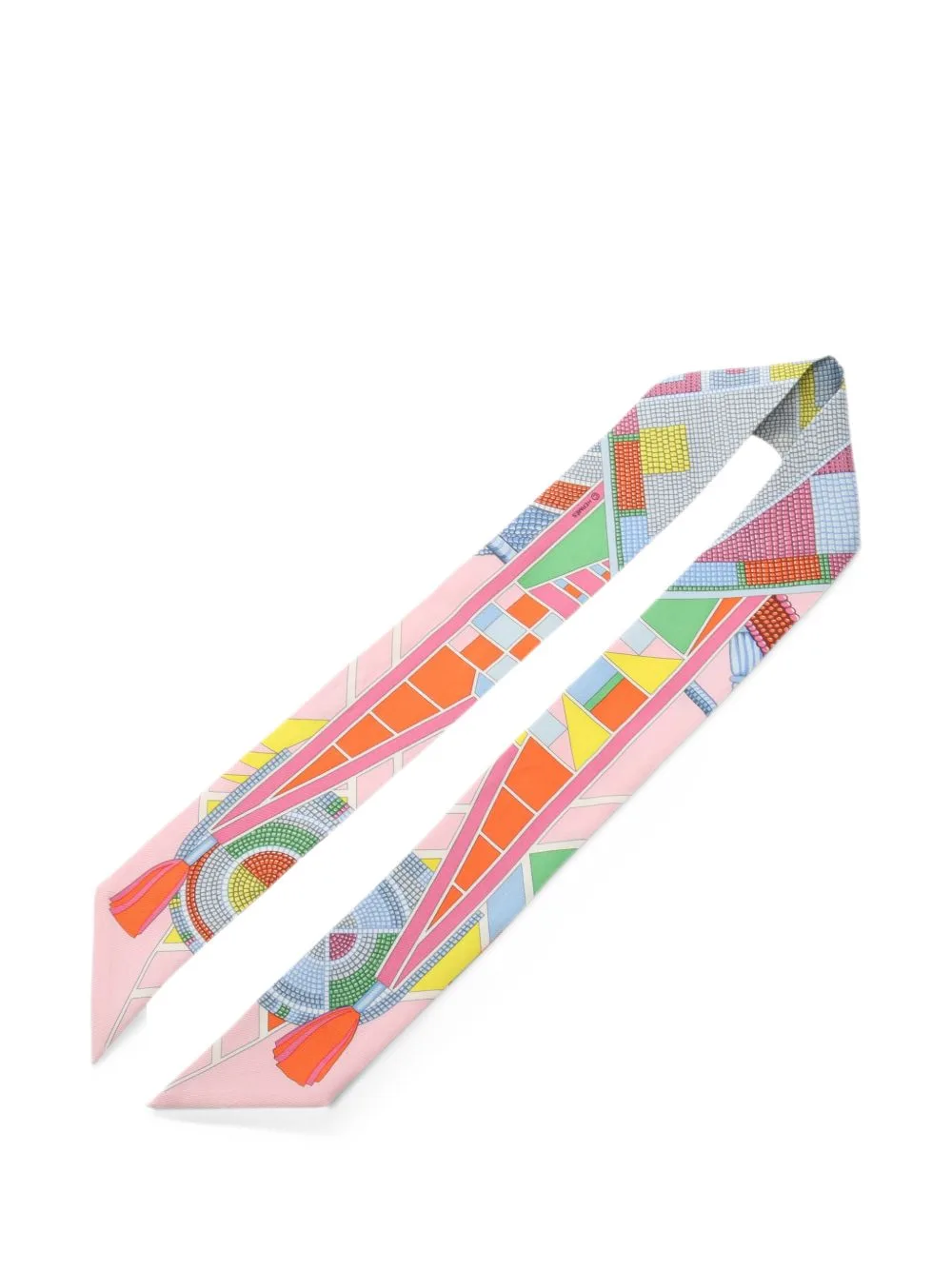 2010s Twilly L'Art Indien Des Plaines Ribbon Scarf by Hermès Pre-Owned