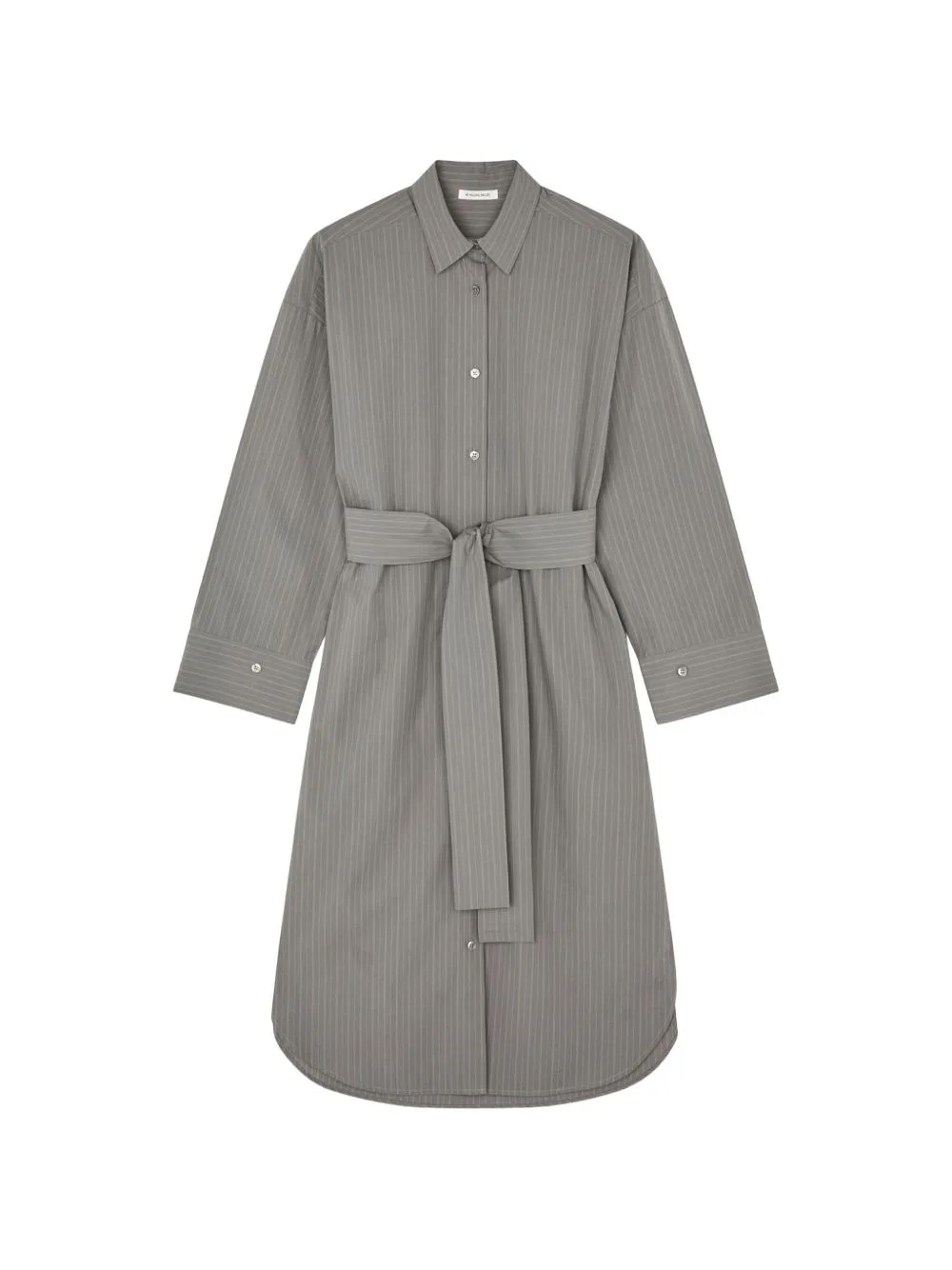 Derris Pinstripe Shirt Midi Dress by By Malene Birger