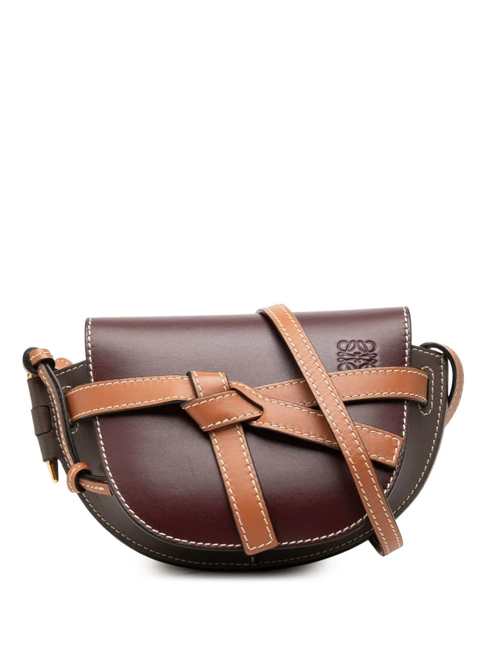 1992 Mini Tricolor Leather Gate Crossbody Bag by Loewe Pre-Owned