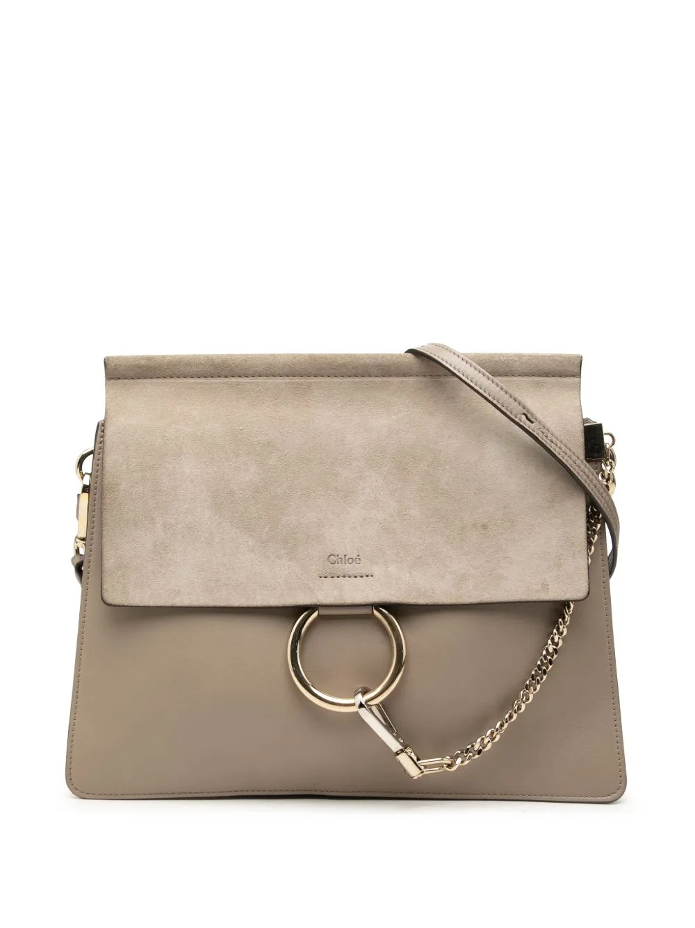 2017 Medium Calfskin and Suede Faye Crossbody Bag by Chloé Pre-Owned