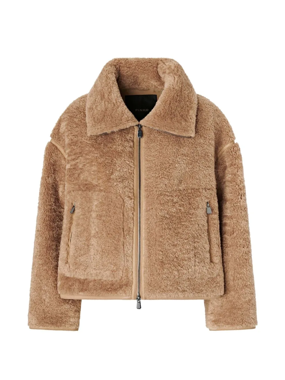Shearling-Effect Pea Coat by PINKO