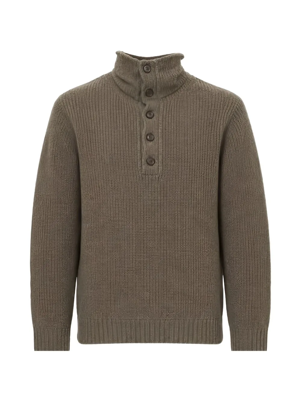 Button-Up Ribbed-Knit Sweater by 04651 / A TRIP IN A BAG