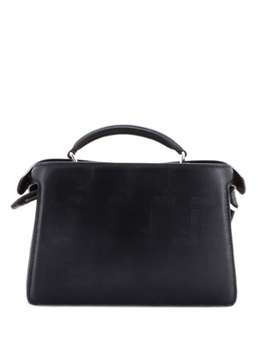 Peekaboo ISeeU XCross Bag Zucca Leather Satchel by Fendi Pre-Owned