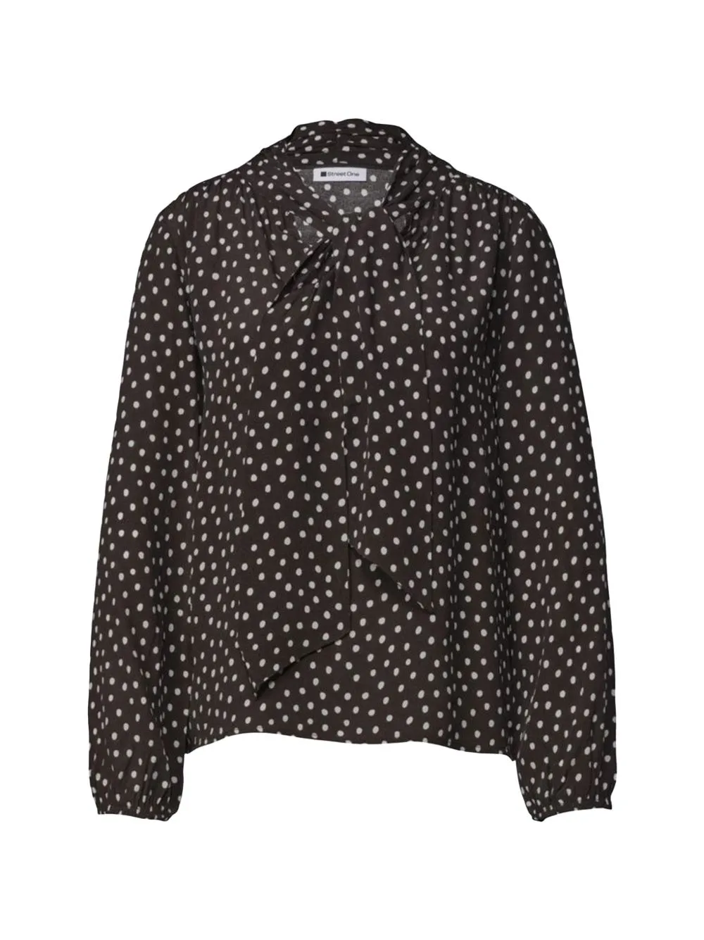 Polka-Dot Pussy-Bow Blouse by Street One