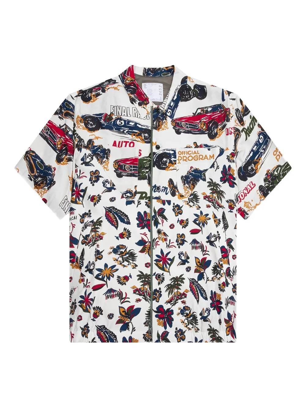 Race-Car Tropical-Print Shirt by sacai