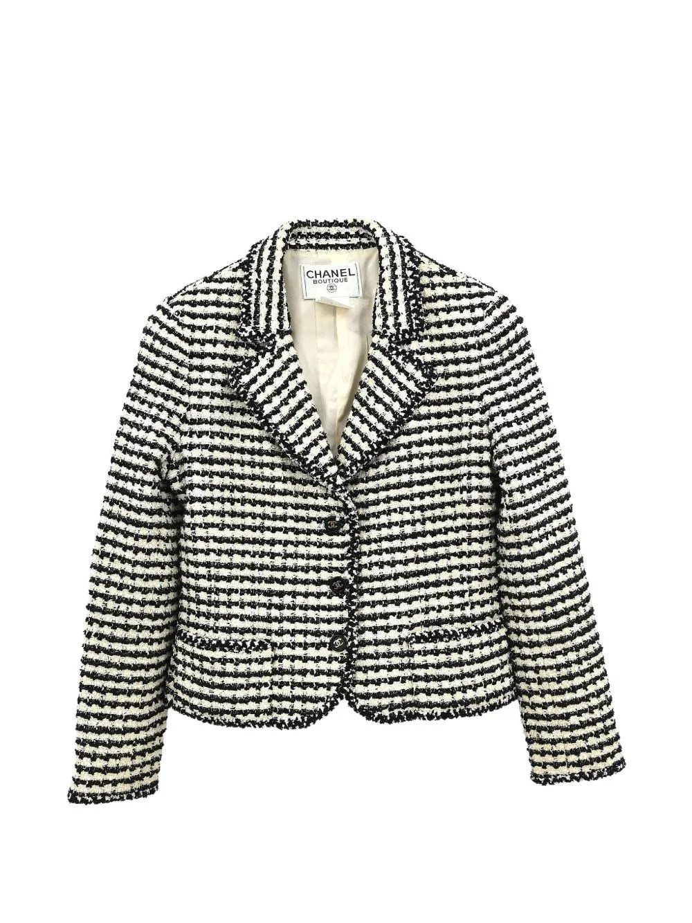 1997 Striped Single-Breasted Jacket by CHANEL Pre-Owned