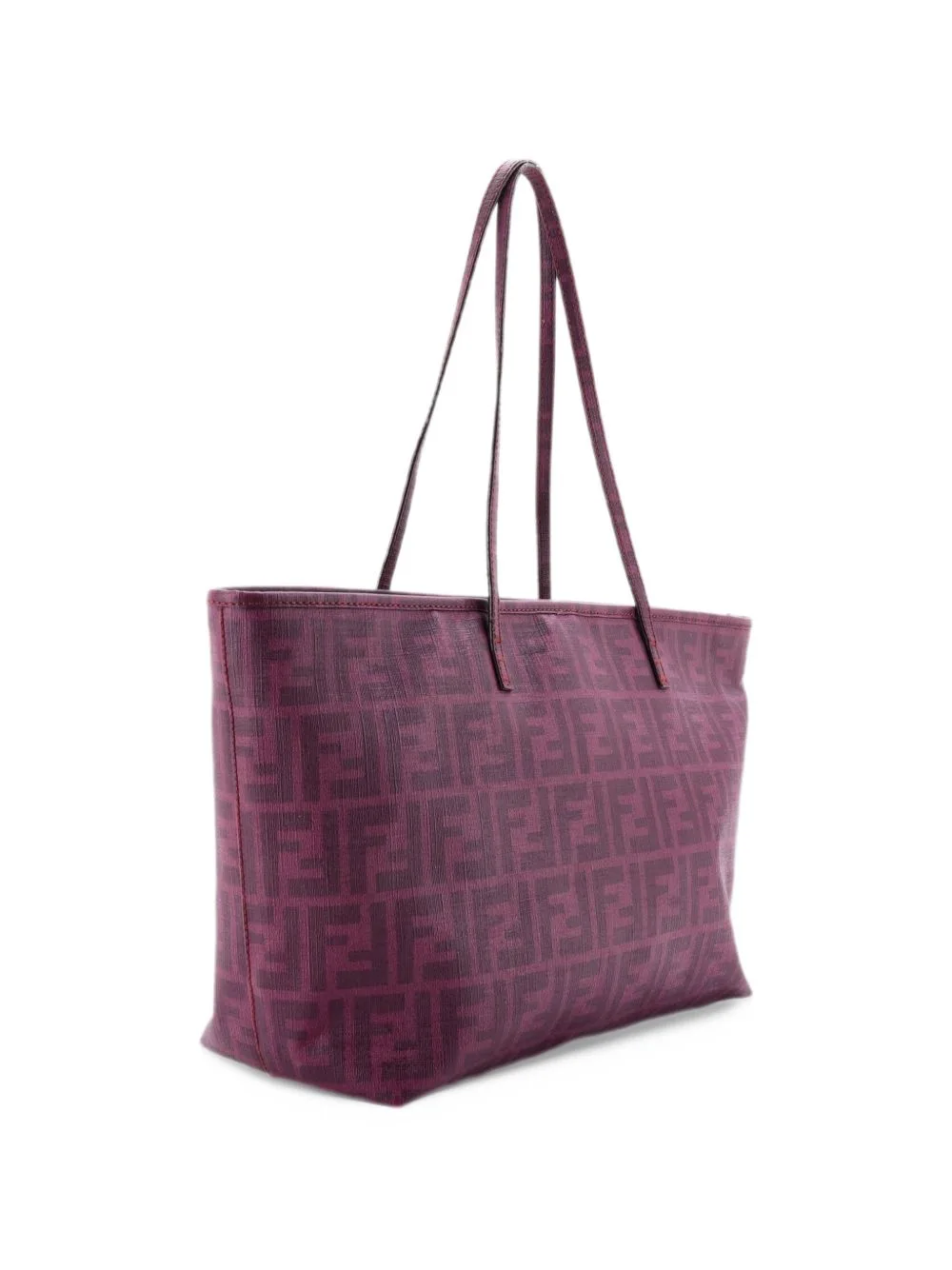 Roll Zucca Coated Canvas Medium Tote Bag by Fendi Pre-Owned