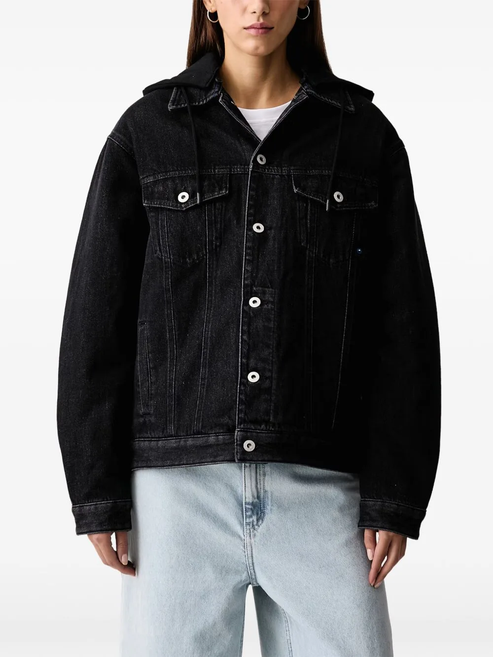 Karl Lagerfeld Jeans x Pietro Terzini Hooded Denim Jacket by Karl Lagerfeld Jeans