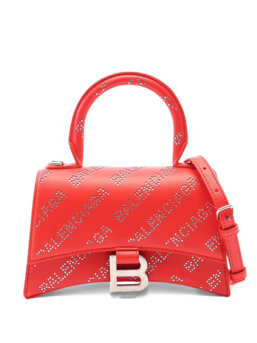 2010s XS Hourglass Rhinestone-Embellished Satchel Bag by Balenciaga Pre-Owned