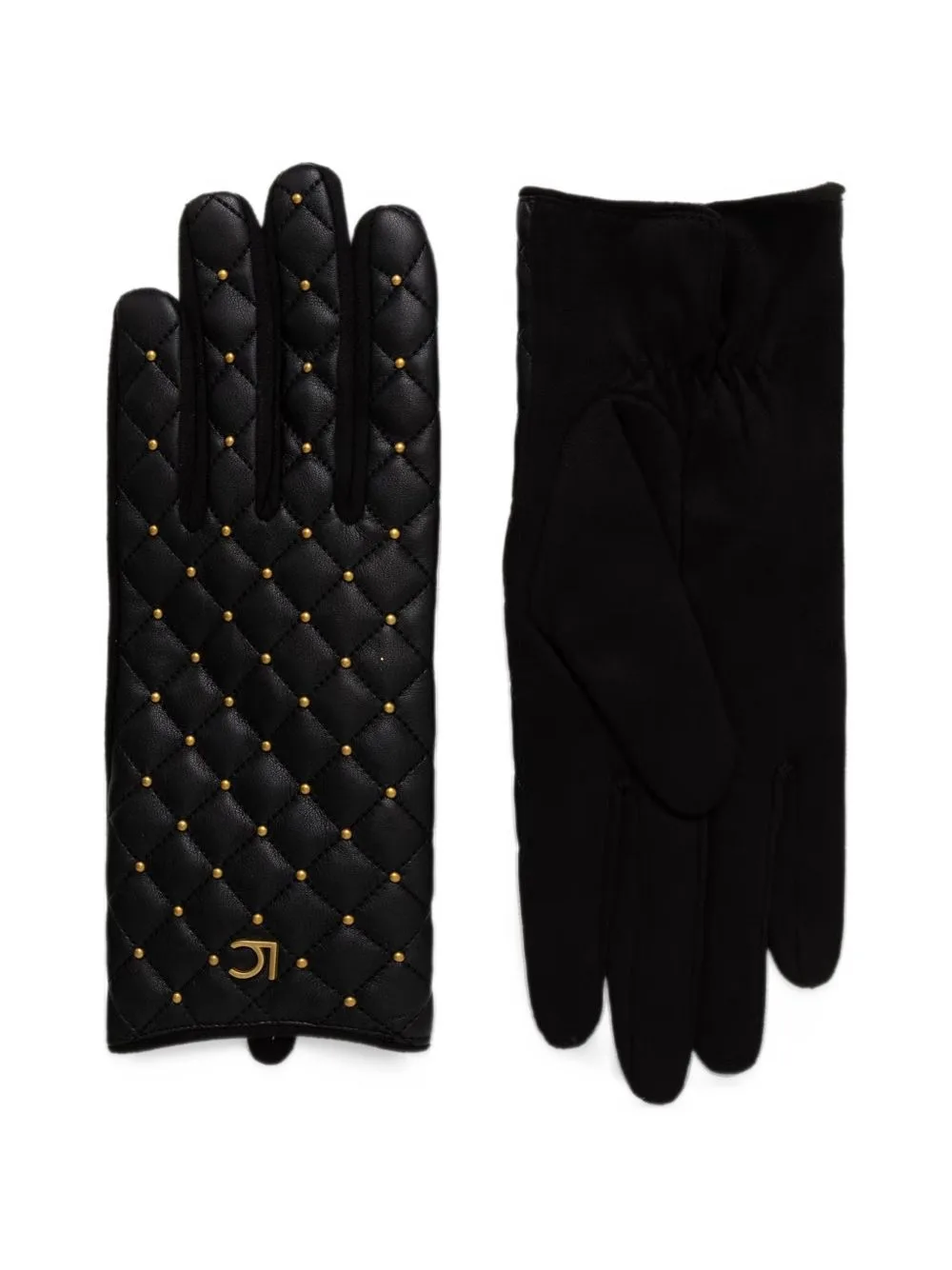 Quilted Stud-Embellished Gloves by Lola Casademunt