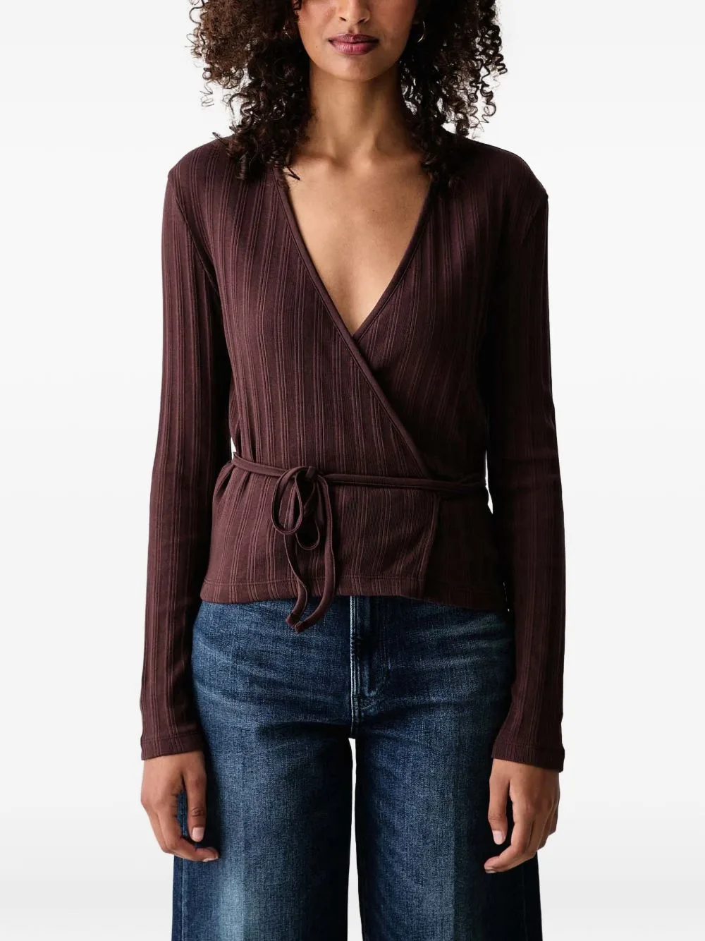 Ribbed Wrap Sweater by Marc O'Polo