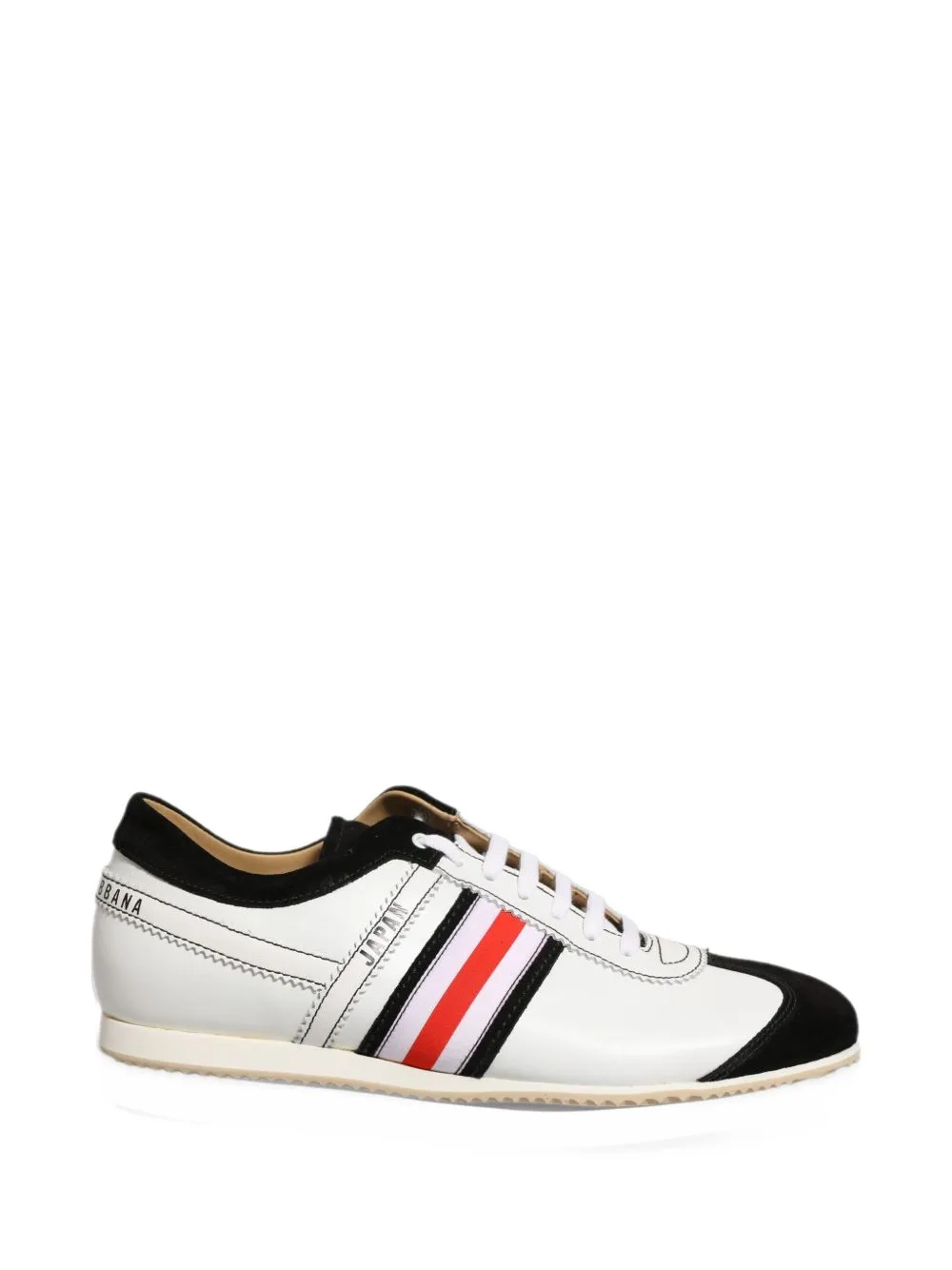 Japan Stripe Leather Trainers by Dolce & Gabbana