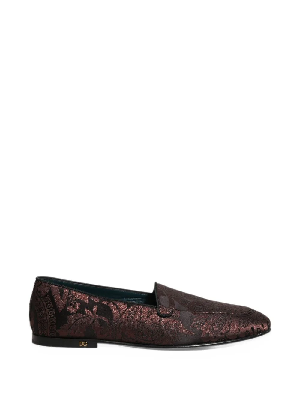 Jacquard Leather Slip-On Loafers by Dolce & Gabbana