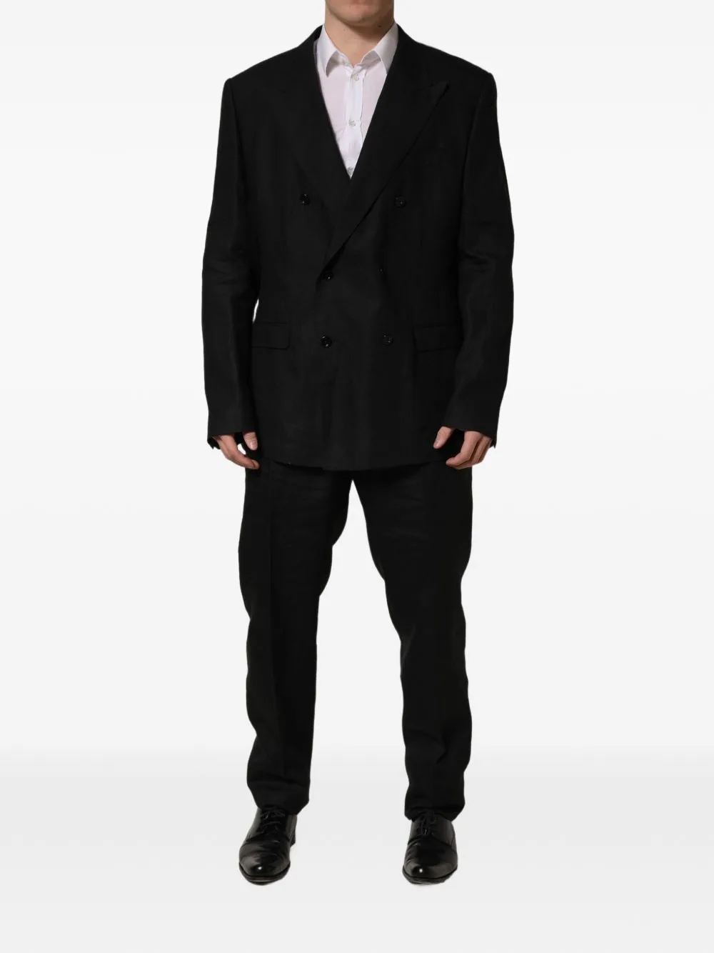 Double-Breasted Linen Suit by Dolce & Gabbana
