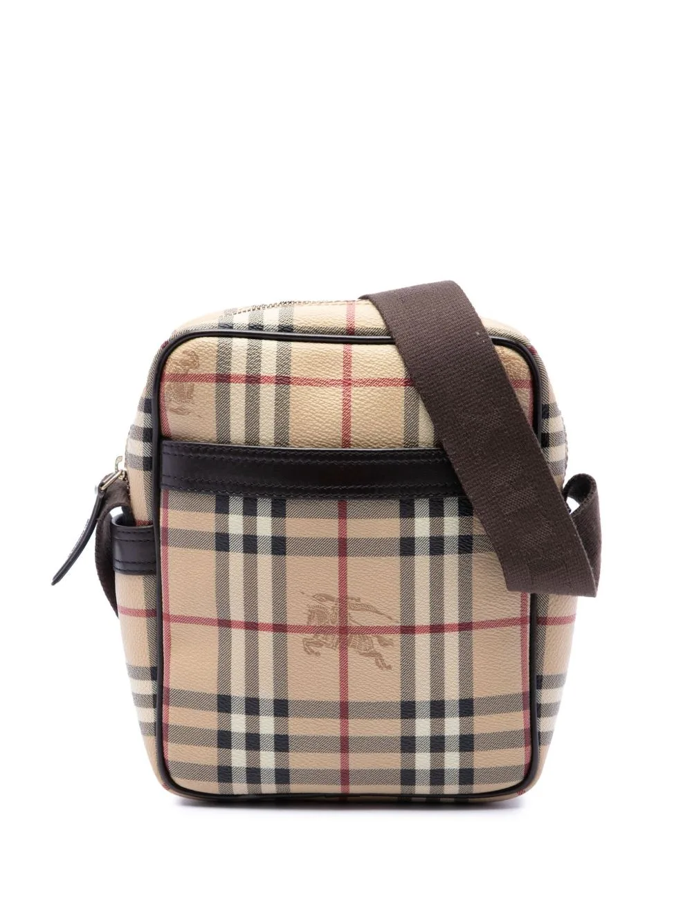 2000-2017 Haymarket Check Coated Canvas Crossbody Bag by Burberry Pre-Owned