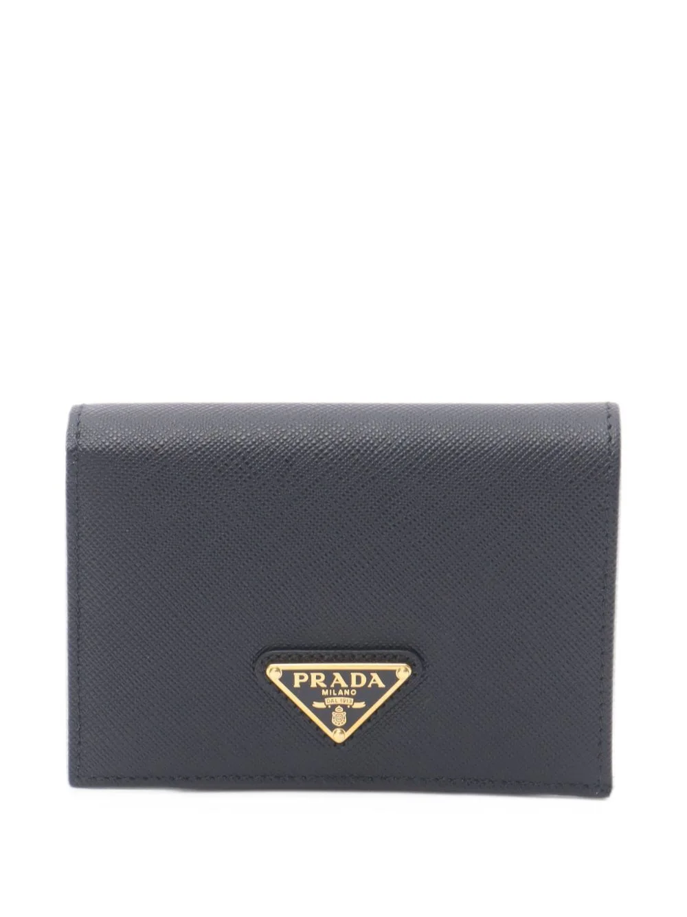 Triangle-Plaque Bi-Fold Wallet by Prada Pre-Owned