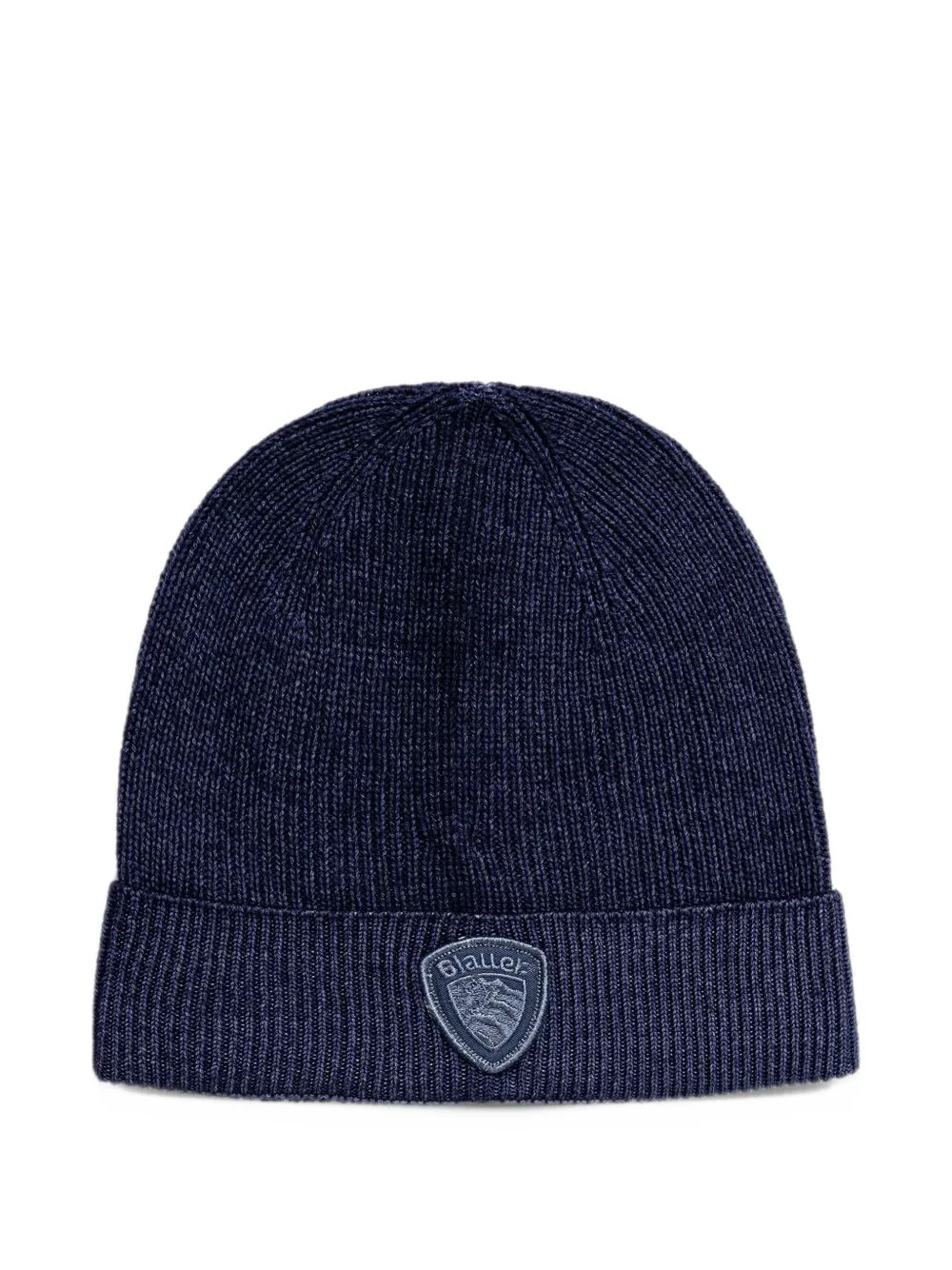 Oliver Logo-Patch Ribbed-Knit Beanie Hat by Blauer