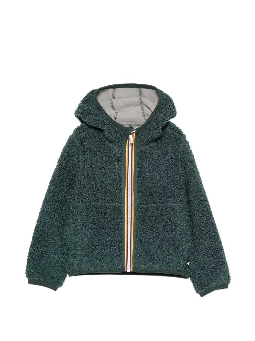 Fleece-Texture Hooded Jacket by K Way Kids