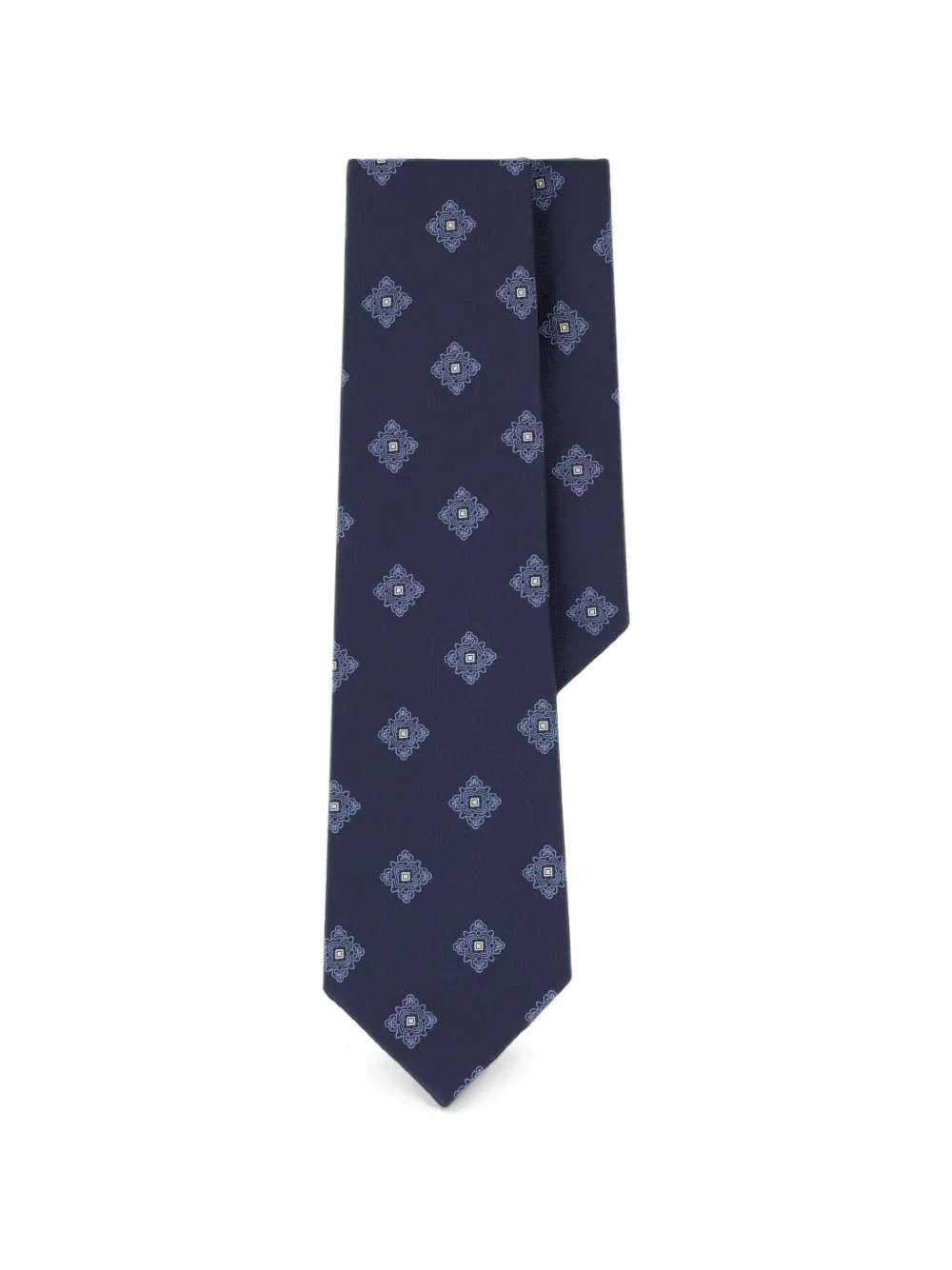 Tie Jacquard Macro Medallion-Pattern in Silk by Boggi Milano