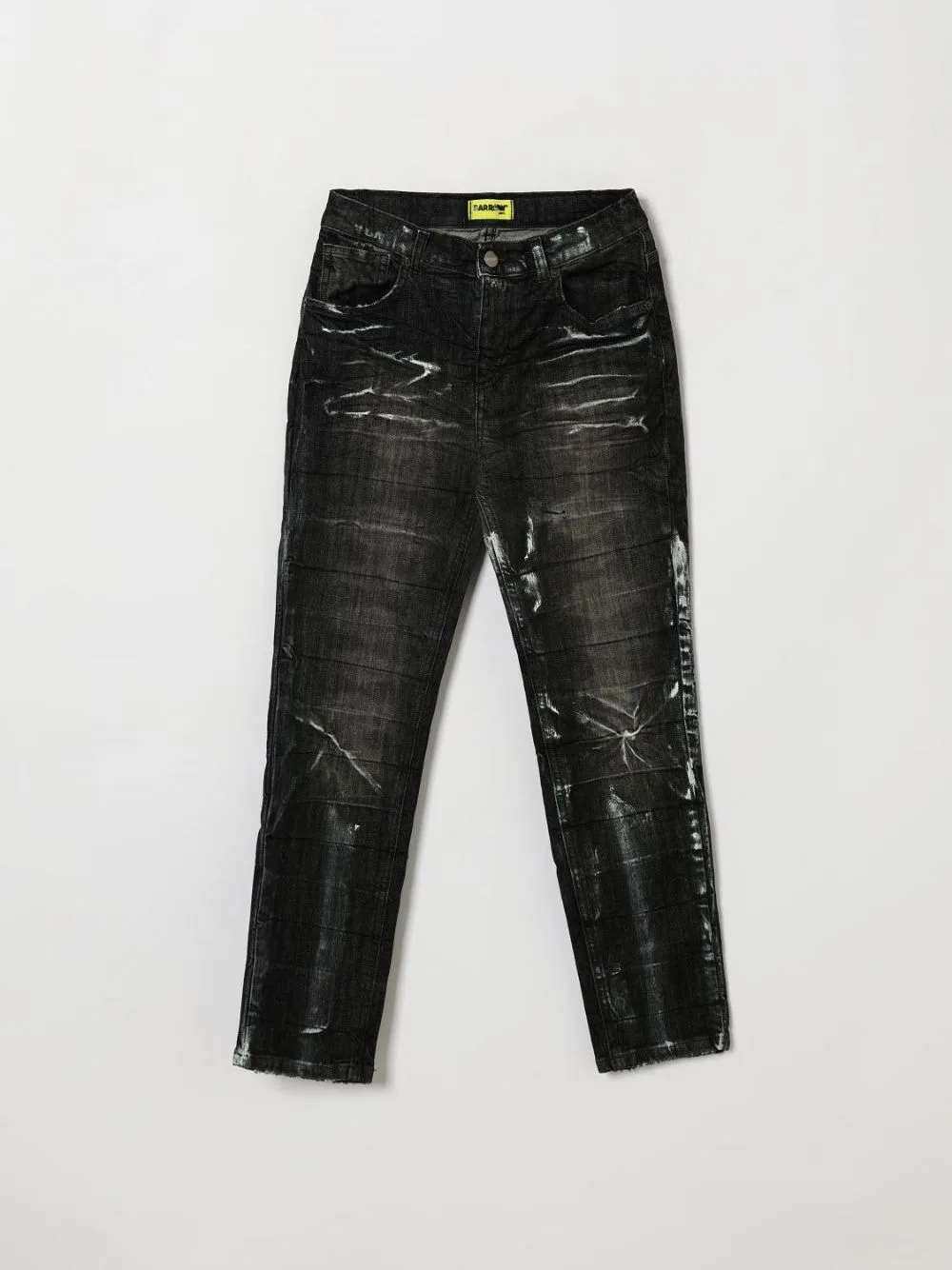 Logo-Print Whiskered Jeans by Barrow kids