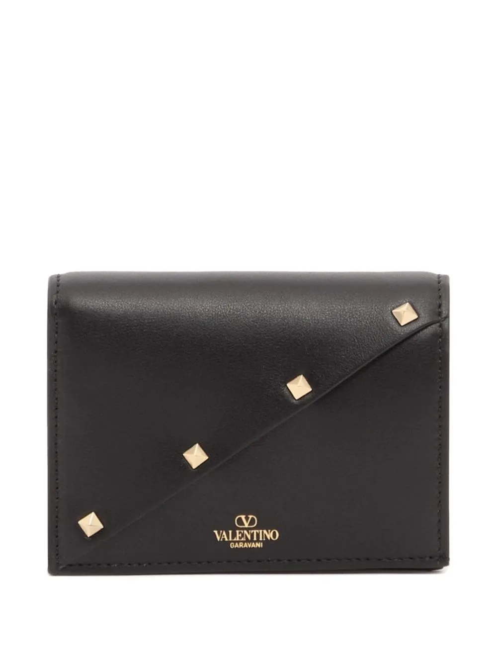 Rockstud Wispy Small Calfskin Wallet by Valentino Garavani