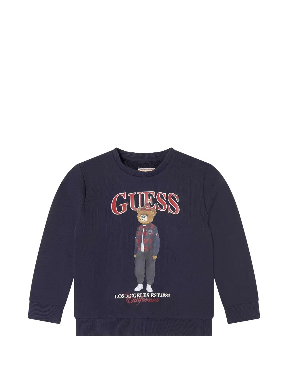 Logo-Print Teddy-Bear Sweatshirt by guess kids