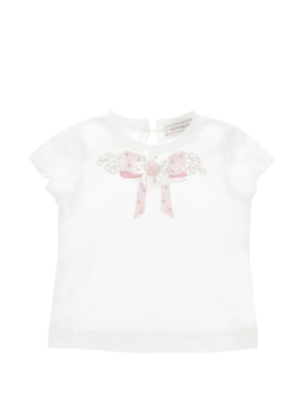 Bow-Print T-Shirt by Monnalisa