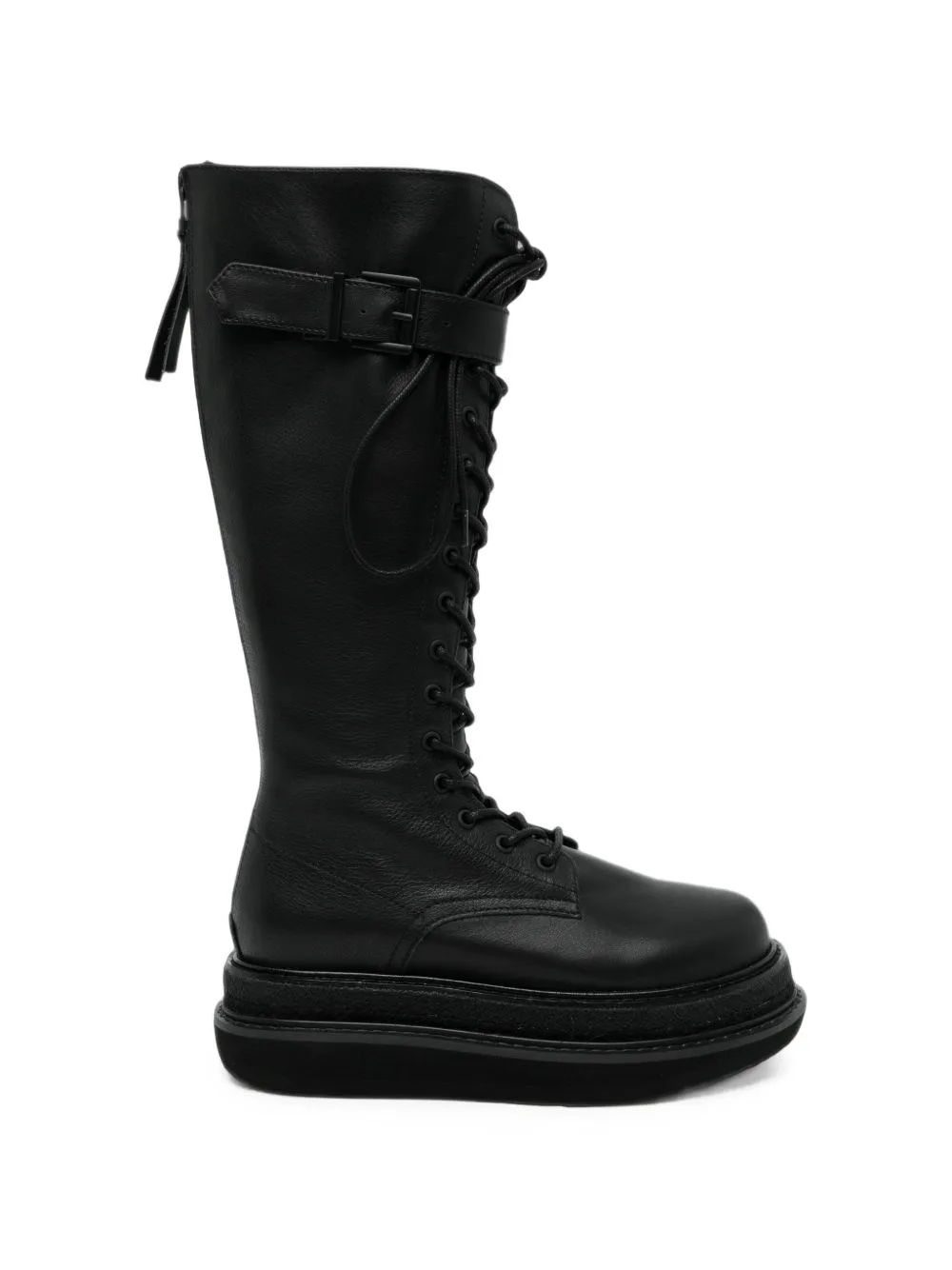 Oil-Leather Buckled Boots by Yohji Yamamoto