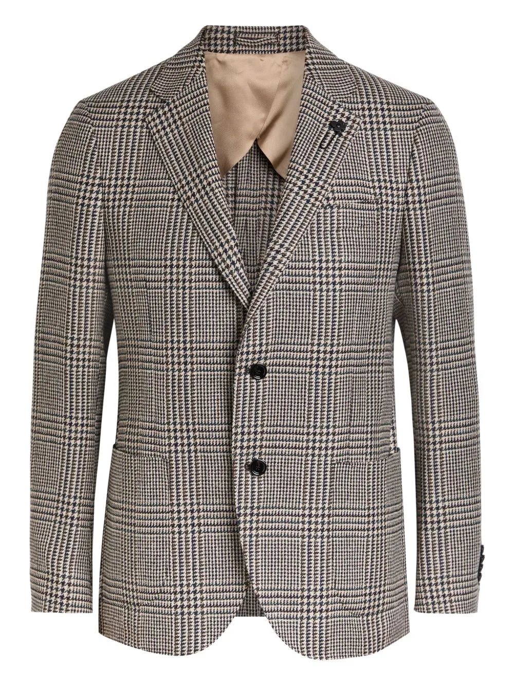 Houndstooth Buttoned Blazer by Lardini
