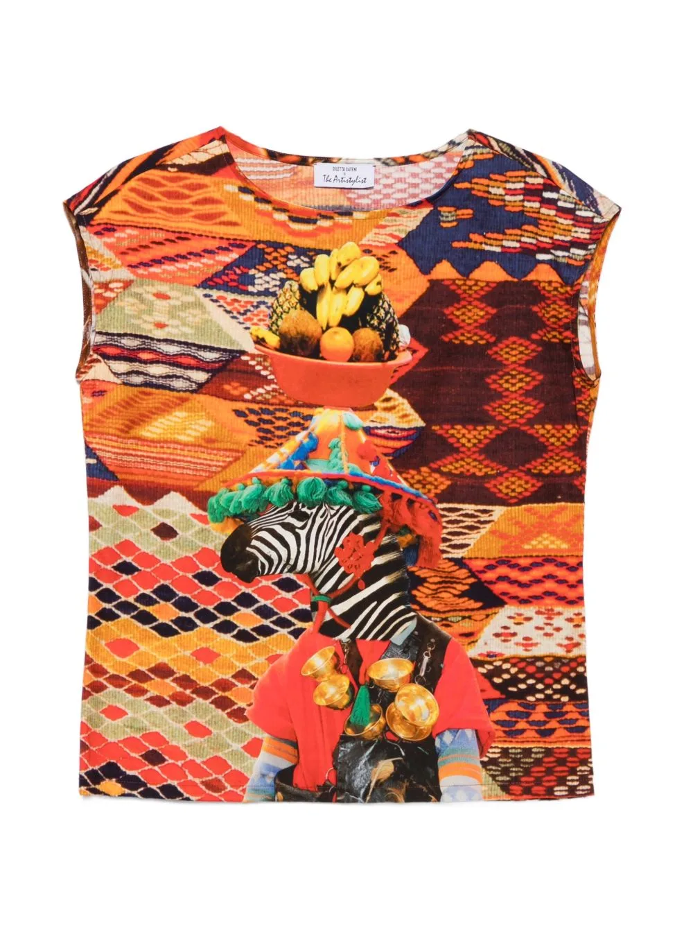 Zebra-Print Cotton Vest by The Artistylist