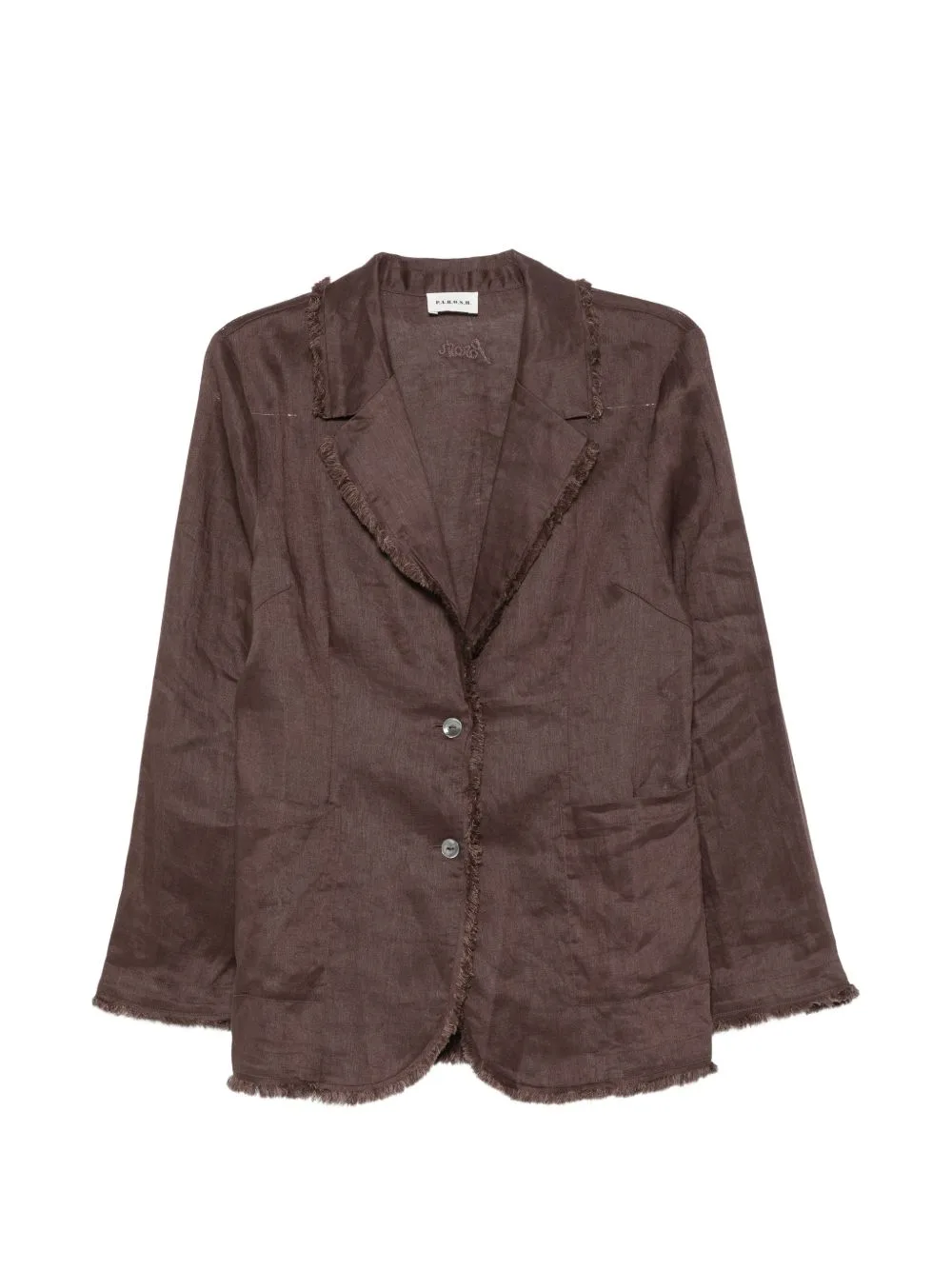Frayed-Edge Logo-Embroidered Jacket by P.A.R.O.S.H.