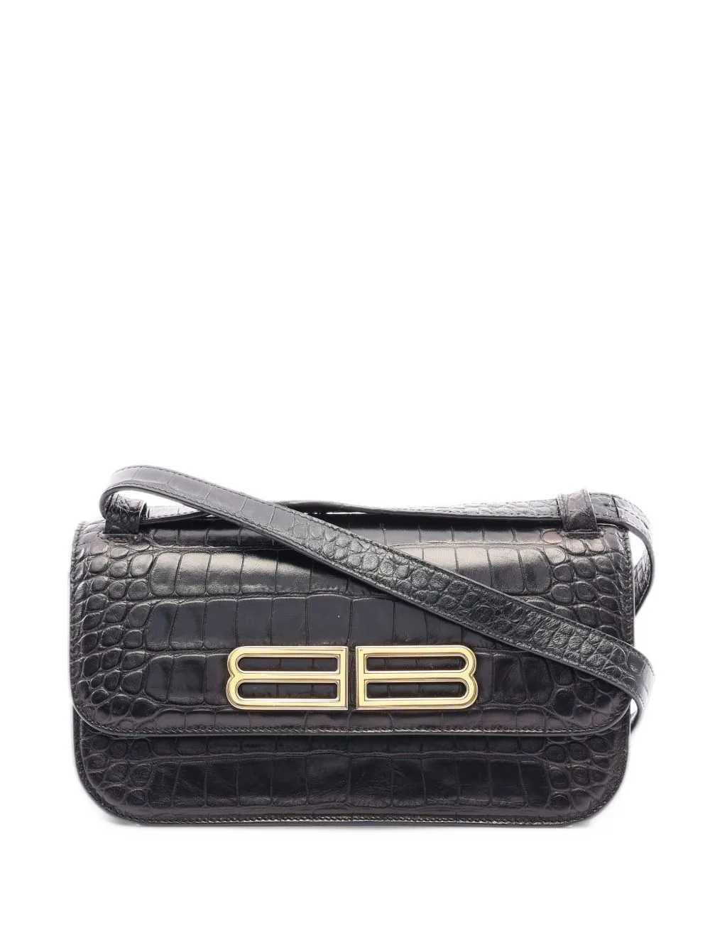 2010s Gossip Croc-Embossed Shoulder Bag by Balenciaga Pre-Owned