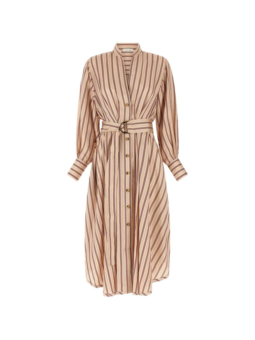 Valiant Tuck Striped Midi Shirt Dress by ZIMMERMANN