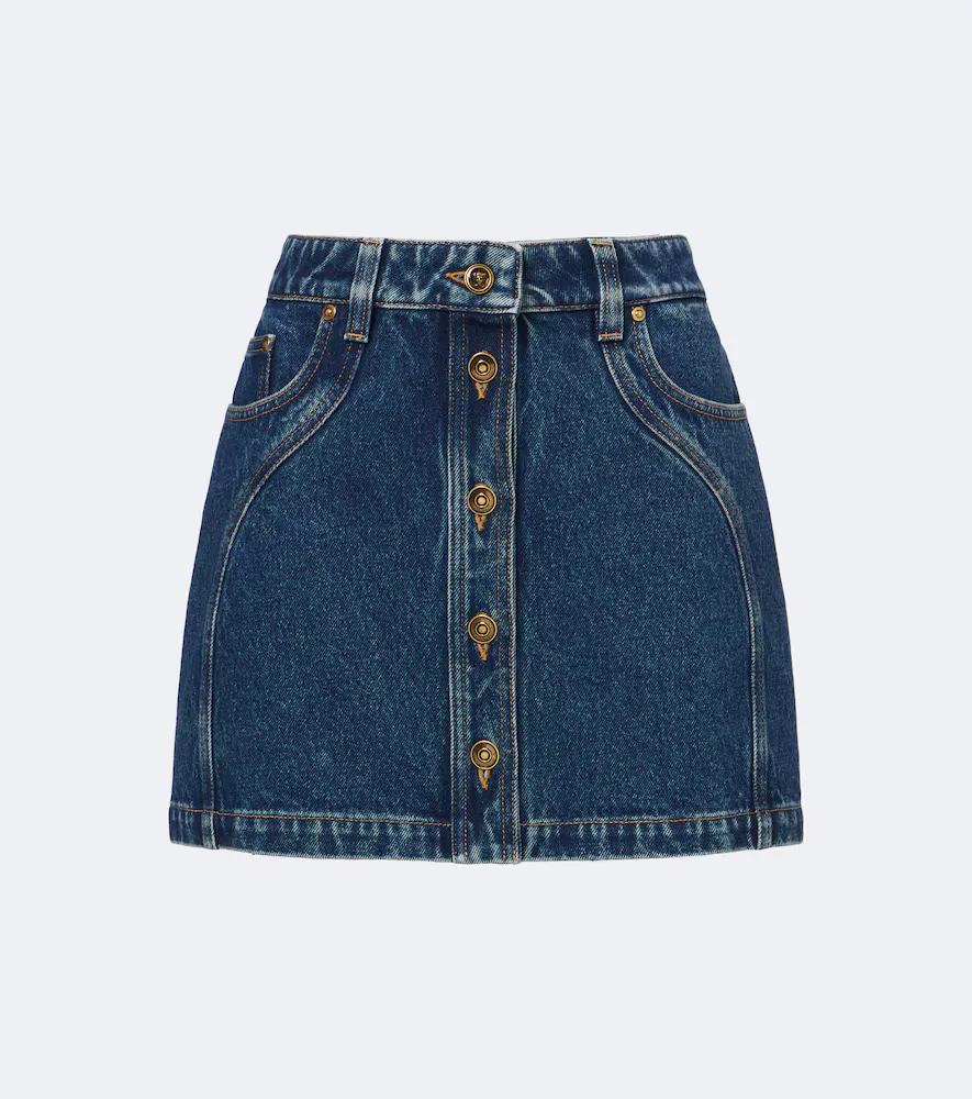Denim Miniskirt by Versace