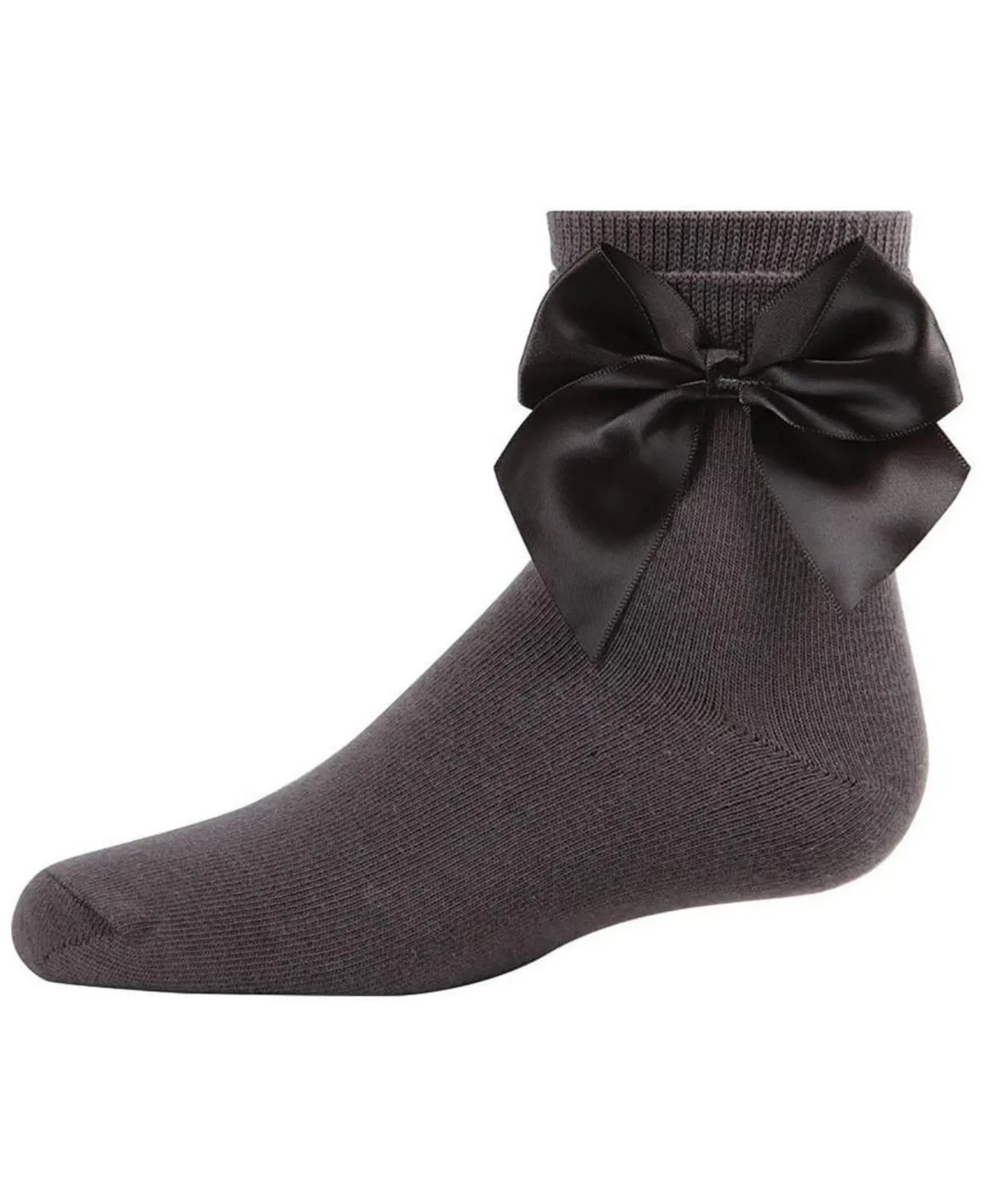 Silky Side Bow Anklet Socks by Memoi