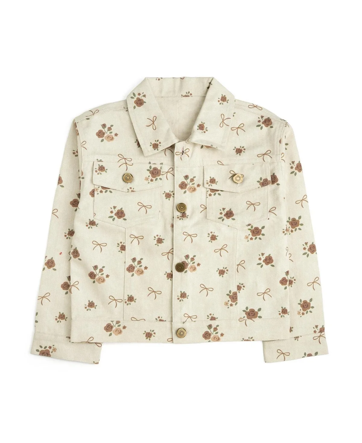 Floral Denim Jacket by Sweet Wink