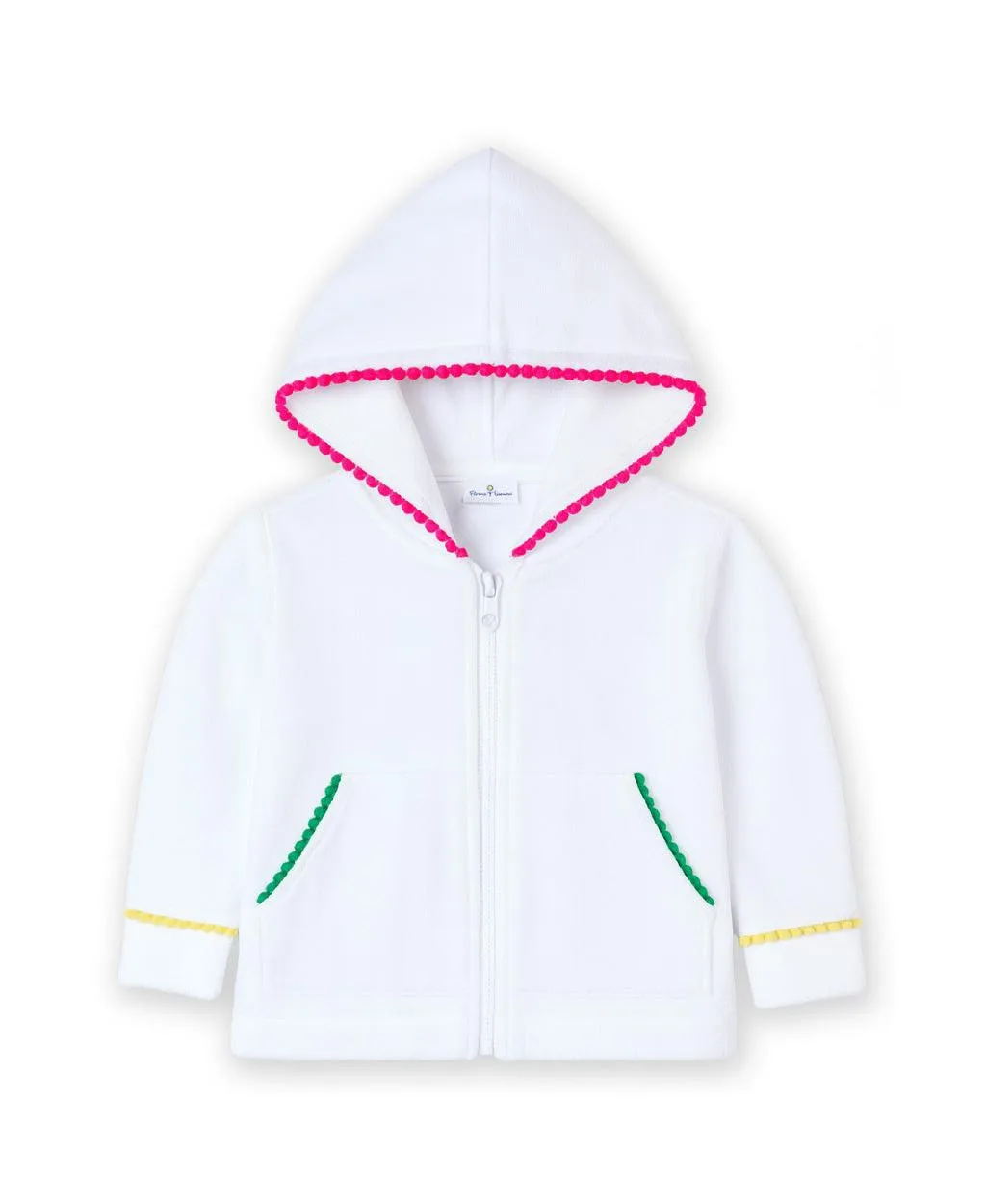 Terry Hoodie with Pom Poms by Florence Eiseman